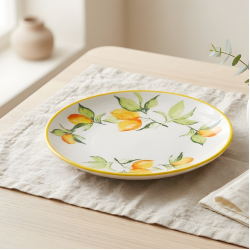 Lemon Pattern Porcelain Plate Small